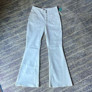 Maurices White Flare High Rise Jeans NWT